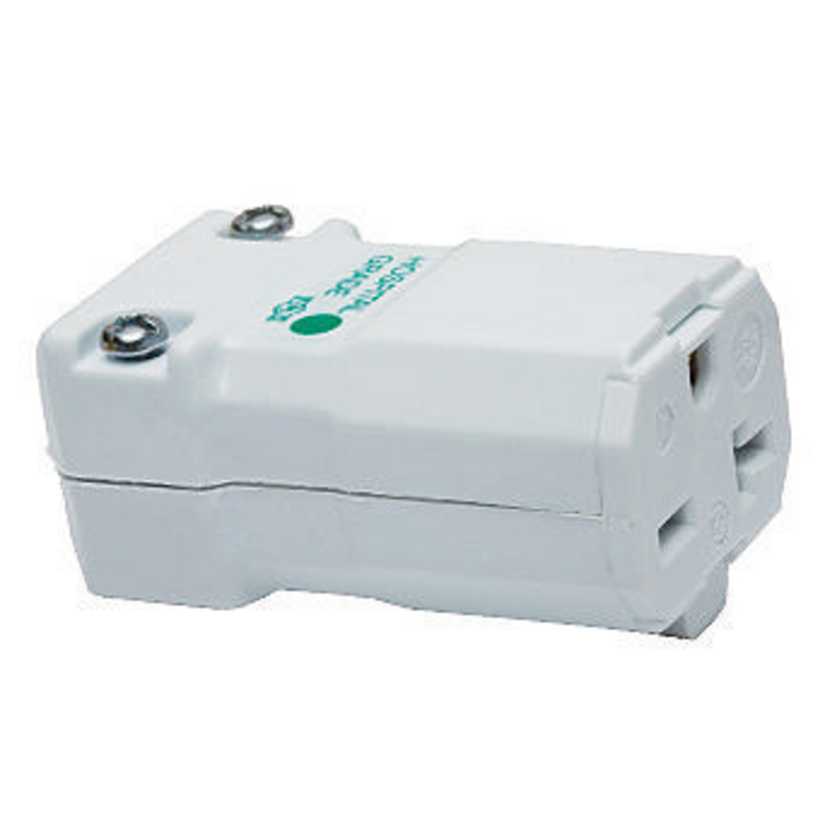 HBL8469V Female Standard Sized Straight Cord Mount Connector Body, 250 V AC, 20 A, 2 Poles, 3 Wires, White