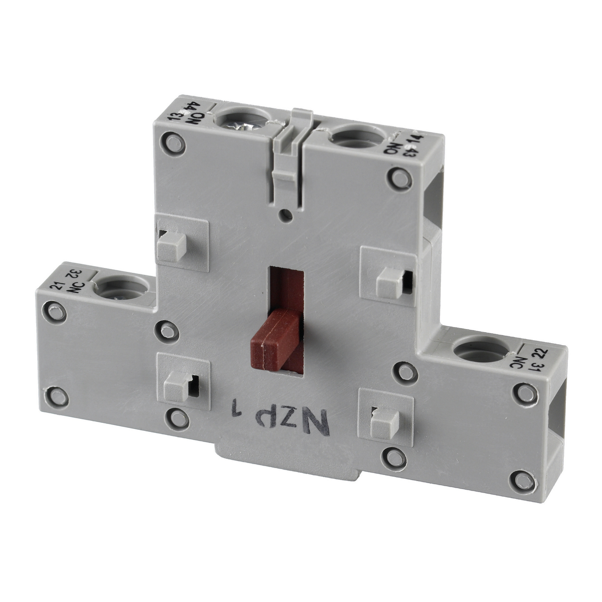 HBLAC1 3-Pole 2-Position Break After Break Pilot Duty Standard Auxiliary Contact, 250 V, 10 A, 1NO-1NC Contacts, Composite