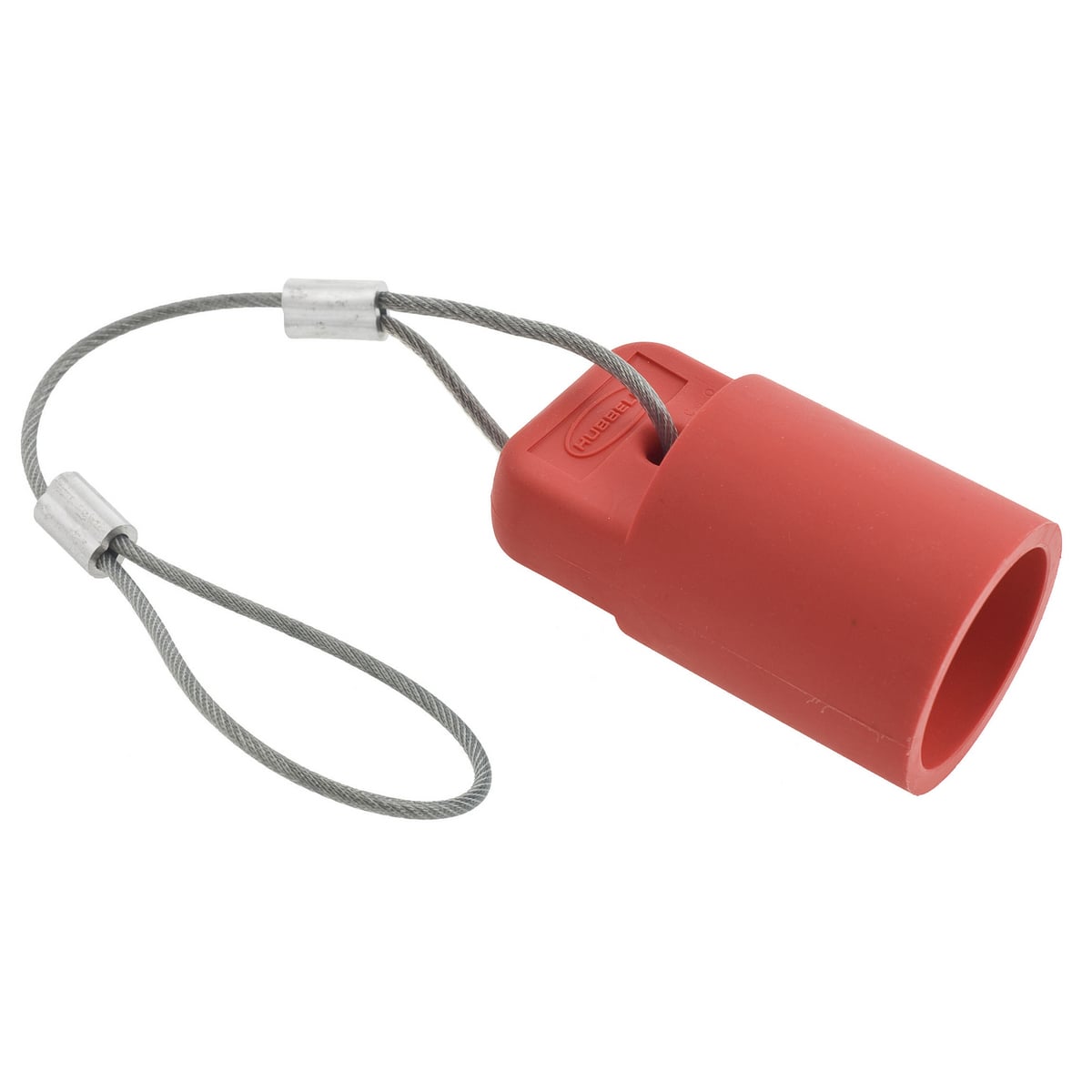 HBLFCAPR 1-Pole Female Heavy Duty Standard SC/PPC Type Cord Mount Pressure Screw Terminal Protective Cap, For Use With 16 Series 300/400 A and 600 V AC/250 V DC Female Devices, Composite, Red