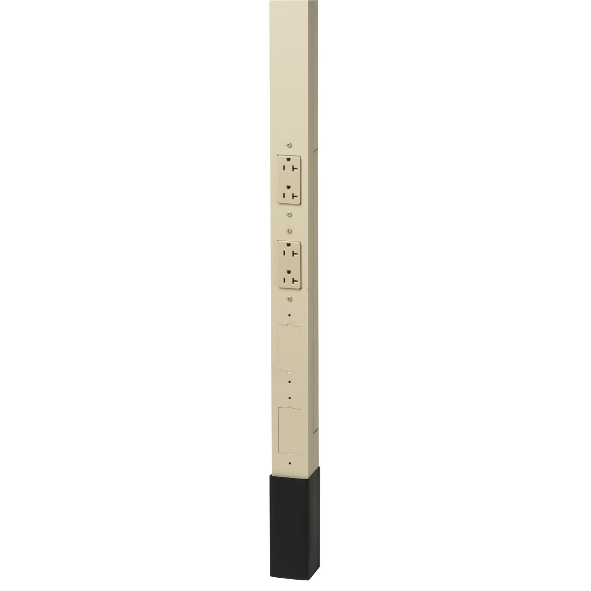 HBLPP12AI 1-Circuit 3-Service Pre-Wired Service Pole, (15) 12 AWG UTP Cat 5 Voice Data Cable, (41) 12 AWG Power Cable Capacity, 2 Outlets, 12 ft 2 in L x 2.13 in W, Aluminum