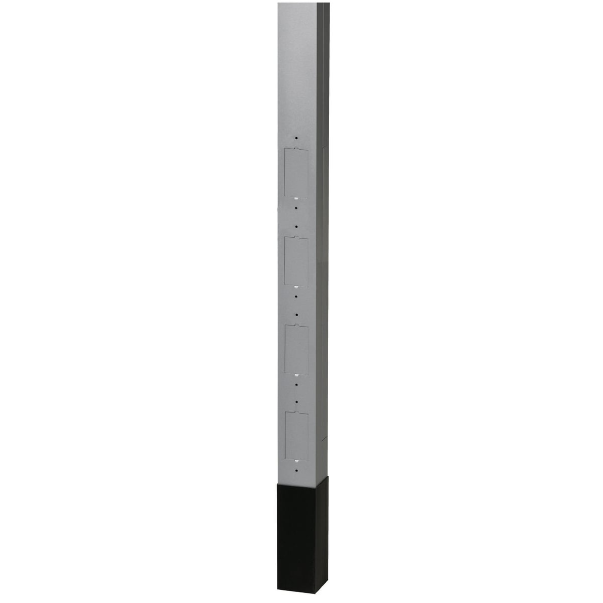 HBLPPOA Blank Pre-Wired Service Pole, (4) Knockouts Capacity, 4 Outlets, 10 ft 2 in L x 2.13 in W, Aluminum