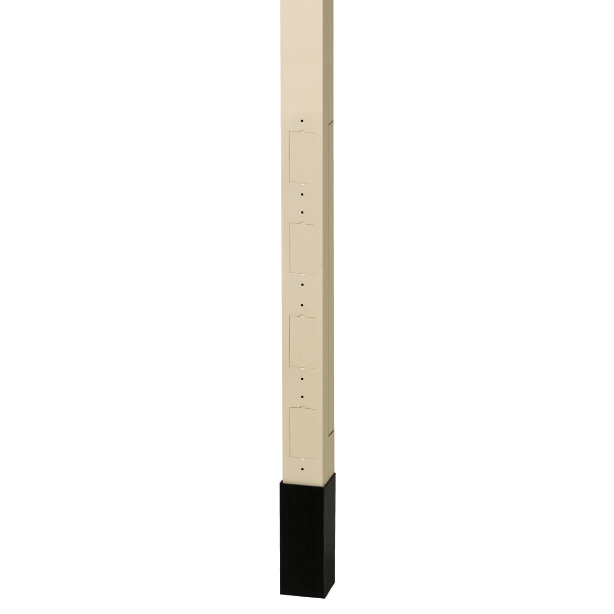 HBLPPOAI Blank Pre-Wired Service Pole, (4) Knockouts Capacity, 4 Outlets, 10 ft 2 in L x 2.13 in W, Aluminum