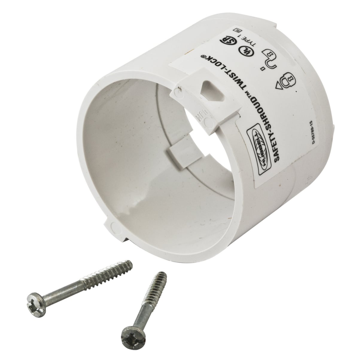HBLSS45 Portable Standard Sized Cord Mount Shroud Kit, For Use With 3/4/5-Wire 20/30 A Locking Plug, 3-Pole, -40 to 75 deg C Operating Temperature, Nylon, White