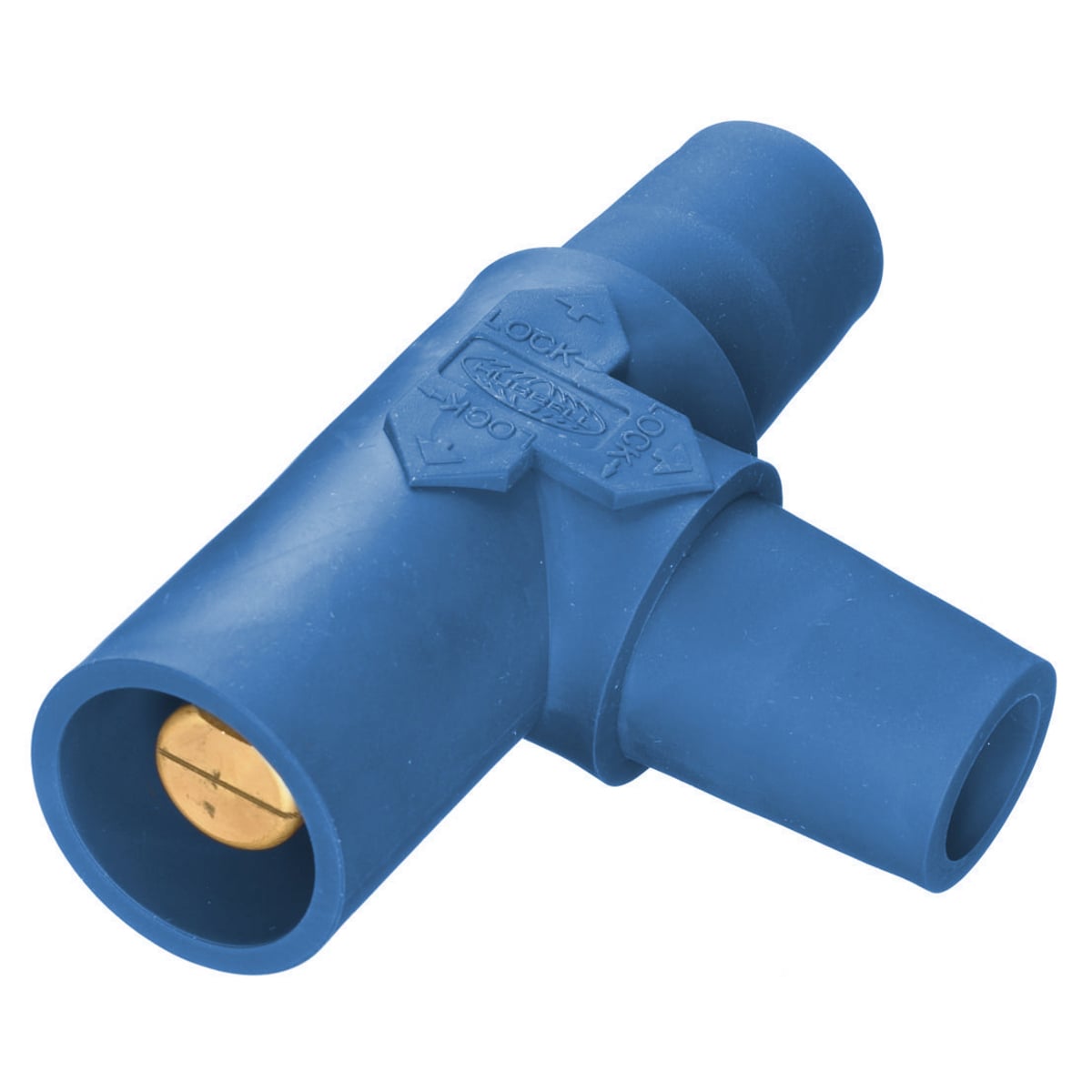 HBLTBL 16 Series Female-Female-Male Triple Tap Single Pole Tapping Tee, 600 V AC/250 V DC, 400 A, Pre-Wired Connection, Elastomer Housing