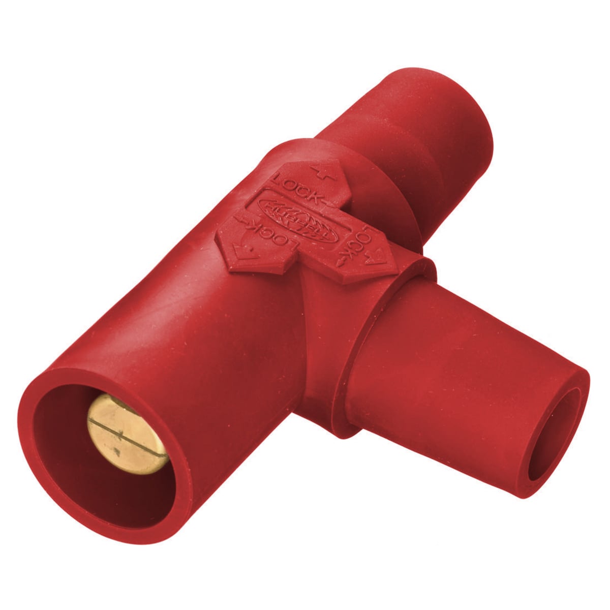 HBLTR 16 Series Female-Female-Male Triple Tap Single Pole Tapping Tee, 600 V AC/250 V DC, 400 A, Pre-Wired Connection, Elastomer Housing