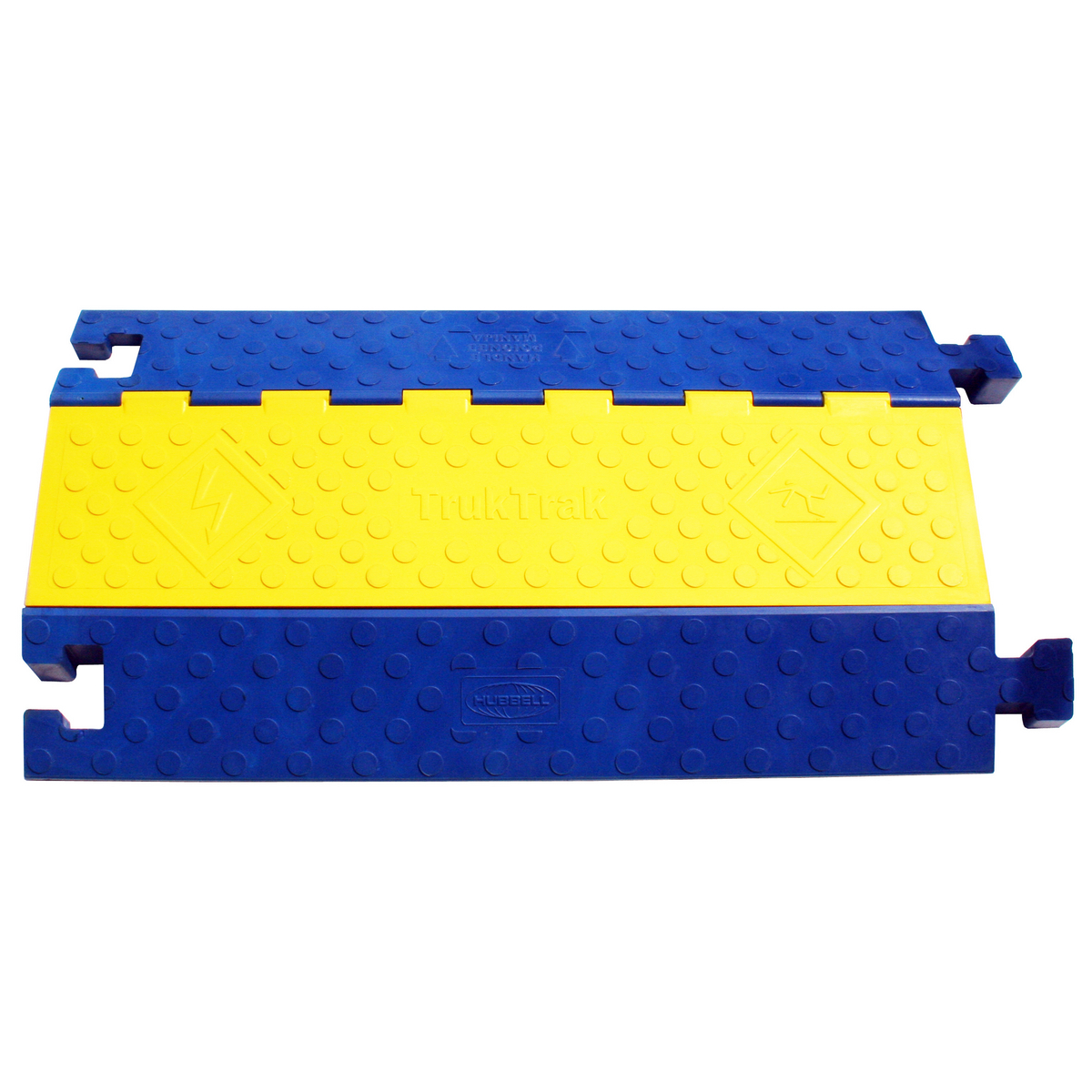 HBLTT3B Standard Cable Protector, 3 ft OAL x 20 in OAW x 3.05 in OAH, 3 Channel, Blue/Yellow