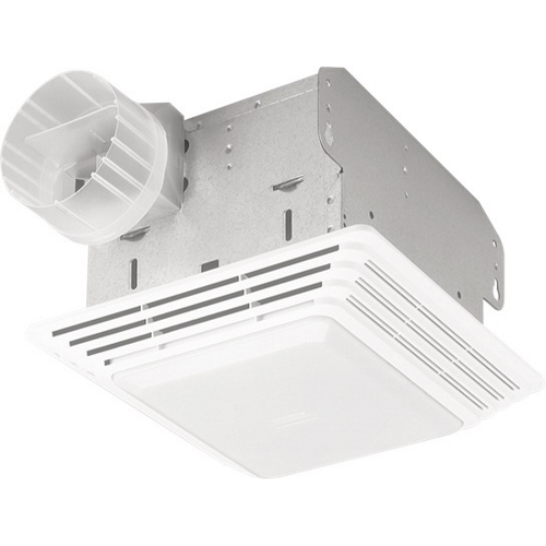 HD80L Heavy Duty Quiet Ventilation Fan/Light, 80 cfm, 4 in Dia Duct, 49 W, 120 V AC, 1.5 A, 2.5 Sones, Domestic