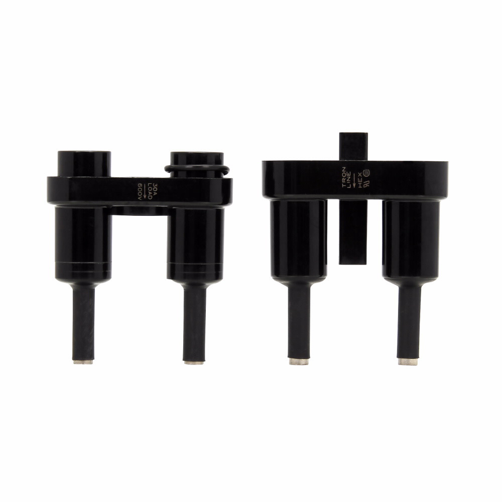 Eaton Bussmann series HET inline fuse holder, 600V, 0-30A, Loadside: Copper Crimp (1) #12-8/(2) #12, Lineside: Copper Crimp (1) #12-8/(2) #12, Two-pole