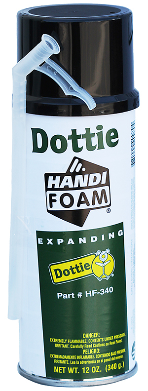 HF340 Handi Foam Expanding Sealant, 12 oz Pressurized Can, Gas/Pressurized Liquid/Semi-Solid Form, Gray, 1.1
