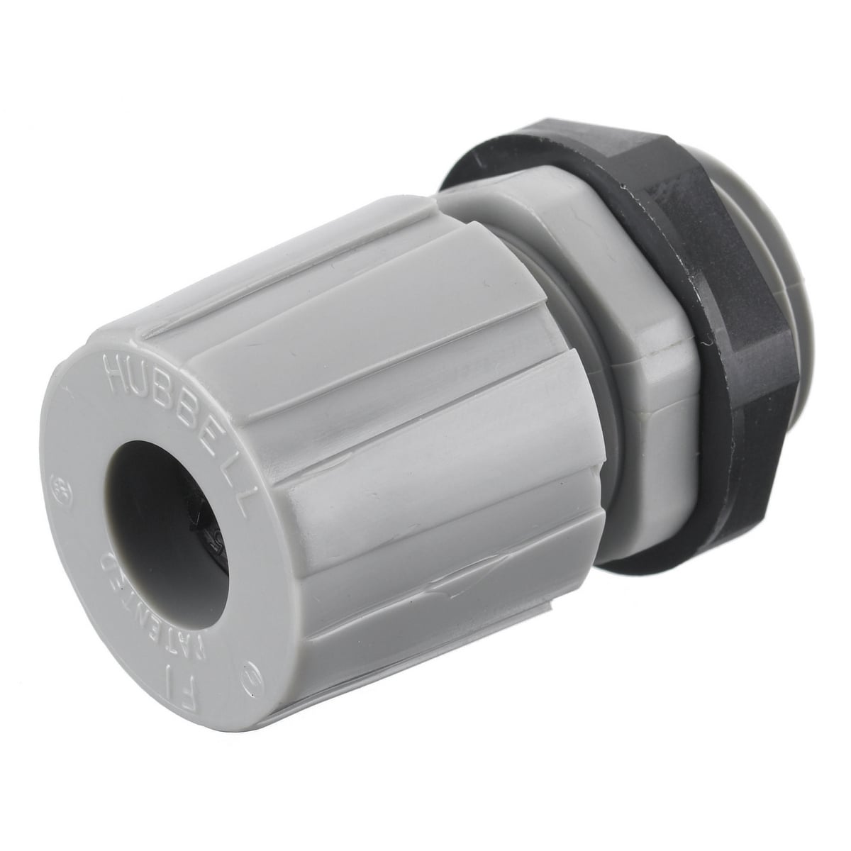 HJ1006GPK25 Miniature Standard Straight Cord Connector, 3/8 in Trade, (1) Conductors, 0.28 to 0.34 in Cable Openings, Nylon