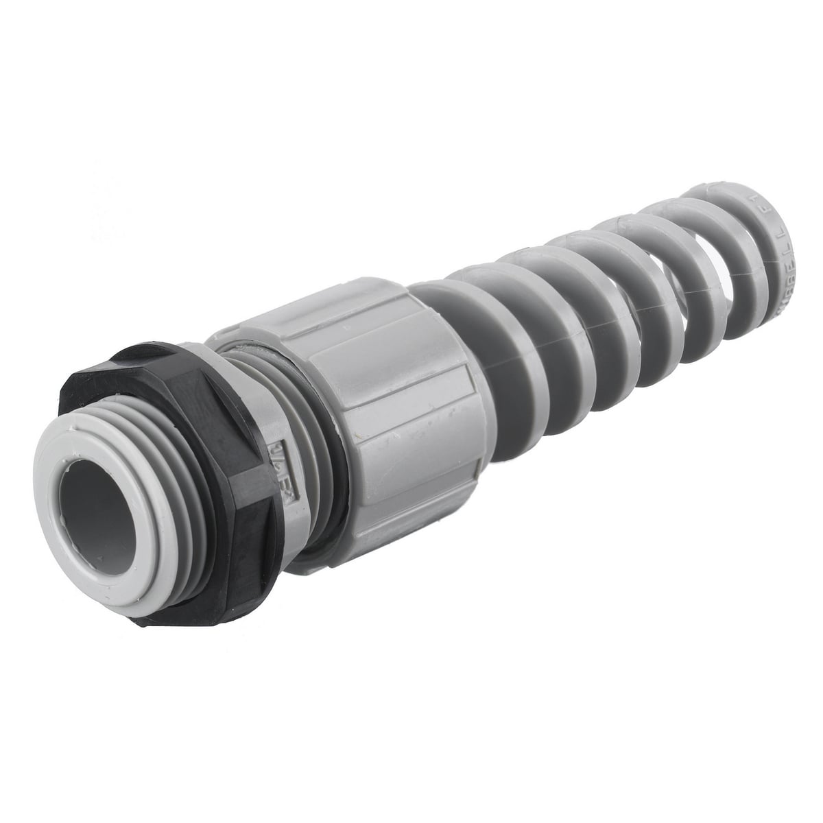 HJ1011GPK25 Miniature Standard Straight Cord Connector With Spiral, 1/4 in Trade, 1 Conductor, 0.14 to 0.20 in Cable Openings, Nylon