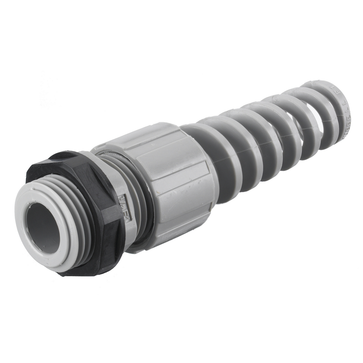 HJ1015GPK25 Miniature Standard Straight Cord Connector With Spiral, 3/8 in Trade, 1 Conductor, 0.28 to 0.34 in Cable Openings, Nylon