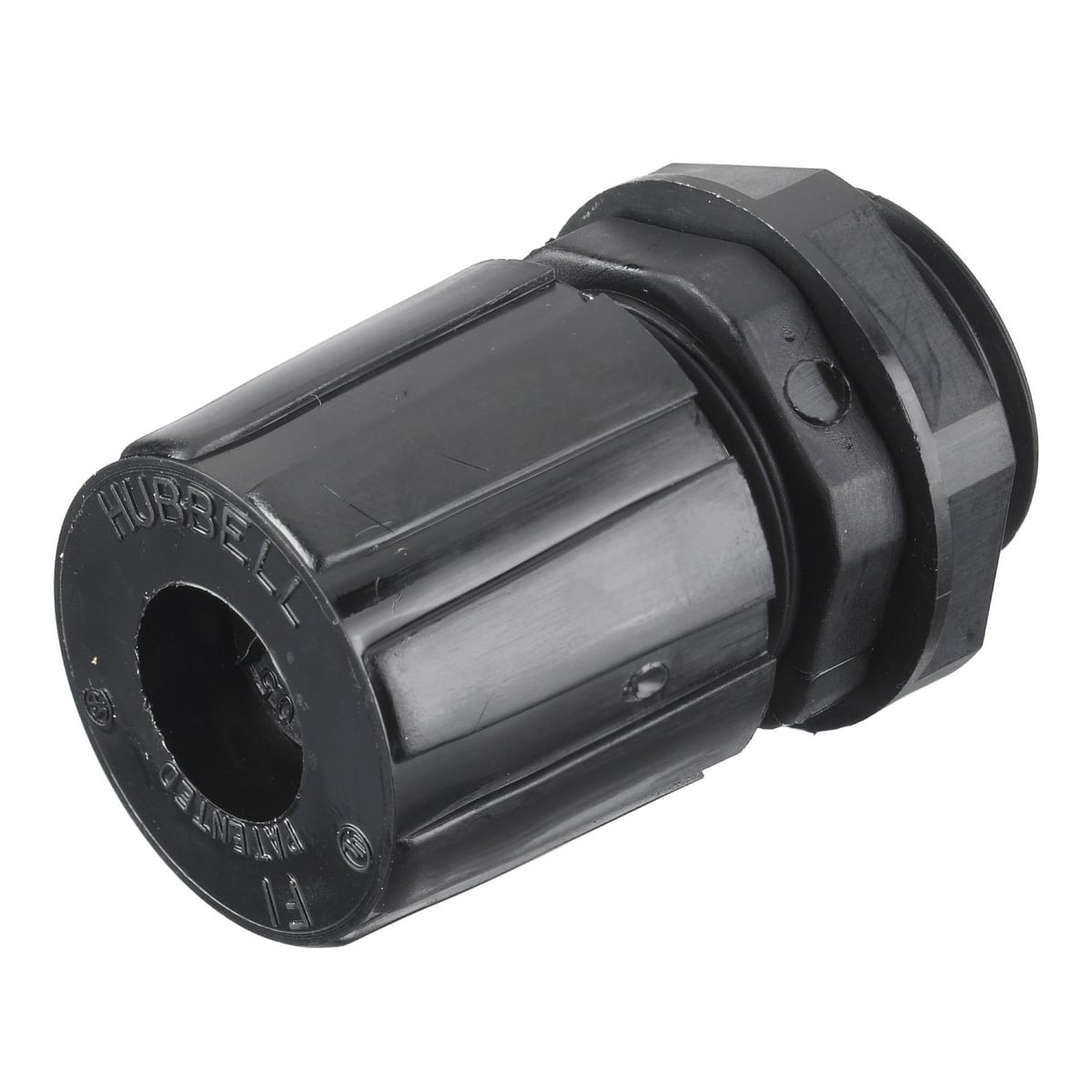 HJ1057BPK25 Miniature Standard Straight Cord Connector, 1/2 in Trade, 1 Conductor, 0.19 to 0.25 in Cable Openings, Nylon
