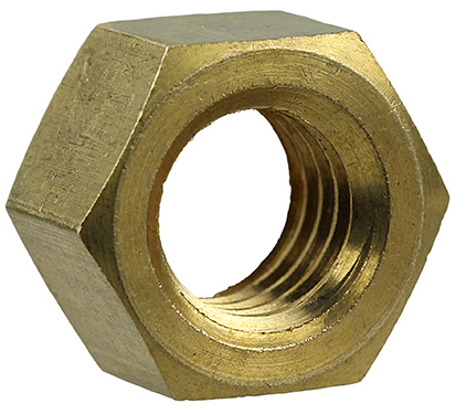 HNBR632 Machine Screw Hex Nut, #6-32, Solid Brass