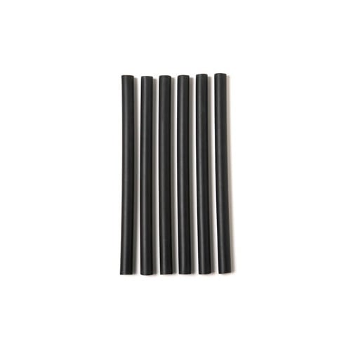 HST1410 Heat Shrink Tubing, 0.35 in ID Expanded, 0.12 in ID Recovered, 0.7 in THK Wall Recovered, 8 in L, Polyolefin, Black