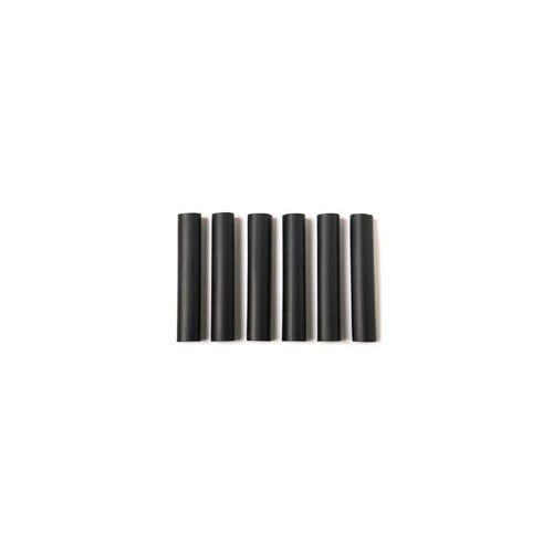 HST23/0 Heat Shrink Tubing, 1.1 in ID Expanded, 0.35 in ID Recovered, 0.12 in THK Wall Recovered, 8 in L, Polyolefin, Black
