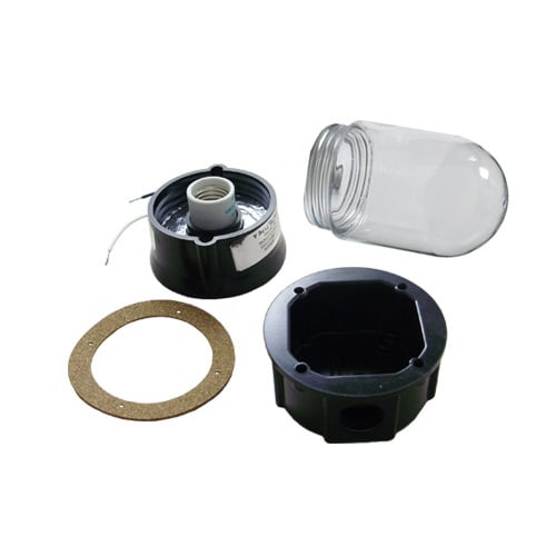 15005 15000 Luminaire Globe With 12 cu-in Junction Box, 60 W Lamp, For Use With A Series 60 W Incandescent, Compact Fluorescent and LED Lamp, Polycarbonate