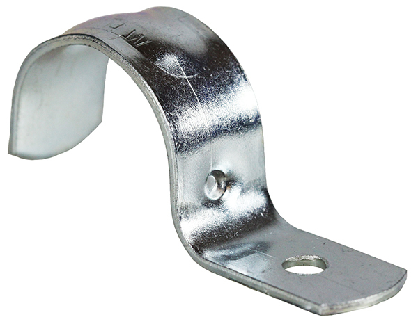 HW200 1-Hole Pipe Strap, 2 in Pipe, 11 ga Steel, Zinc Plated