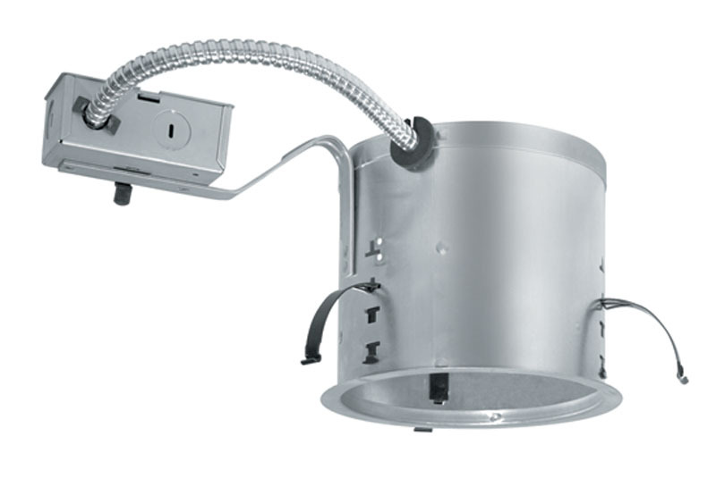 IC21R IC Series Shallow Universal Remodel Housing, Incandescent Lamp, IC Insulation, 120 V AC, 6-3/4 in Ceiling Opening, Aluminum Housing
