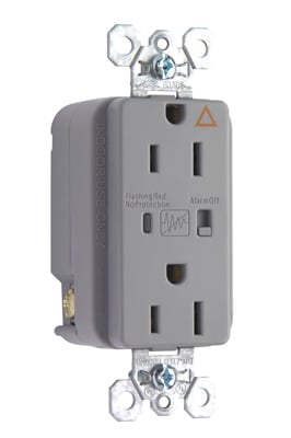 IG5262GRYSP Isolated Ground Surge Protective Duplex Receptacle, Gray