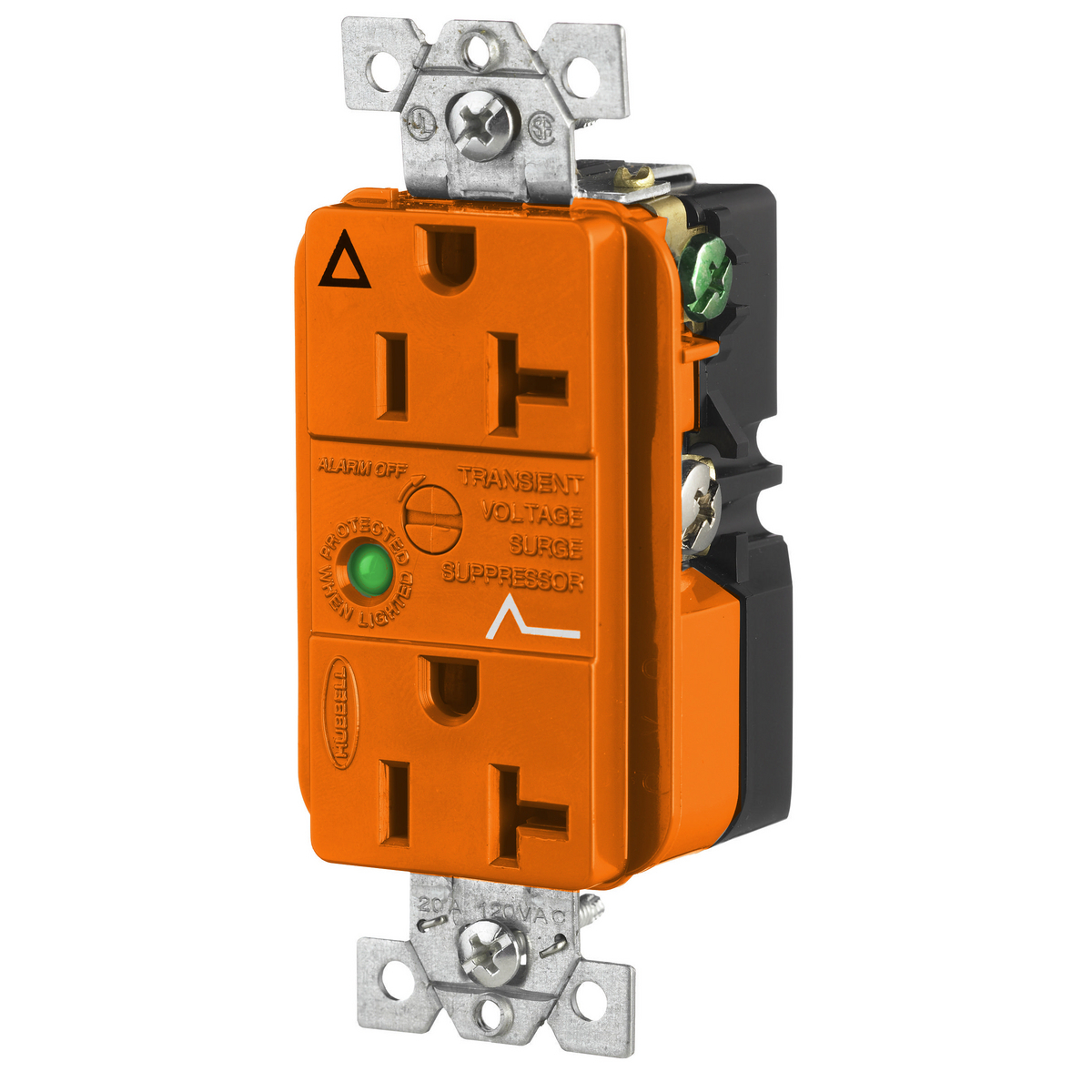 IG5362OSA IG Series Isolated Ground Standard Duplex Receptacle, 125 V AC, 20 A, 60 Hz, 1 Phase