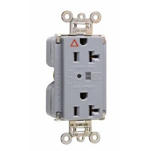 IG5362OSP 20 Amp 125V Isolated Ground Surge Protective Duplex Receptacle, Back and Side Wire, Orange