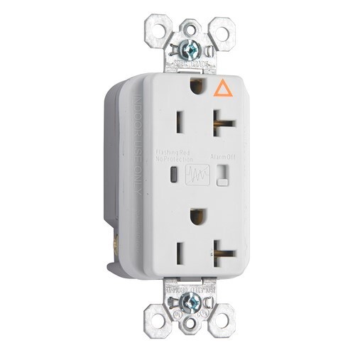 IG5362WSP 20 Amp 125V Isolated Ground Surge Protective Duplex Receptacle, Back and Side Wire, White