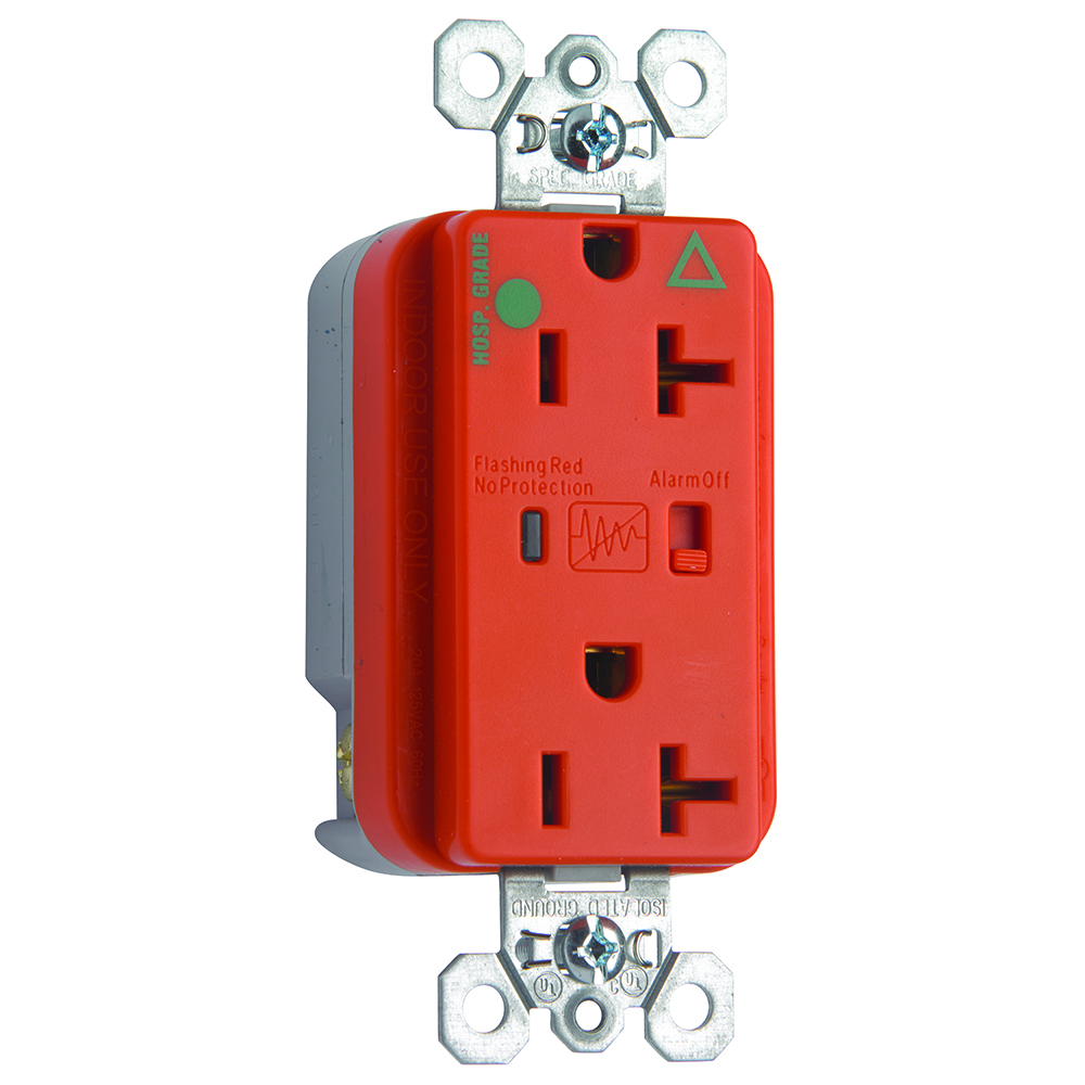 IG8300OSP Isolated Ground Surge Protective Duplex Receptacle, Orange