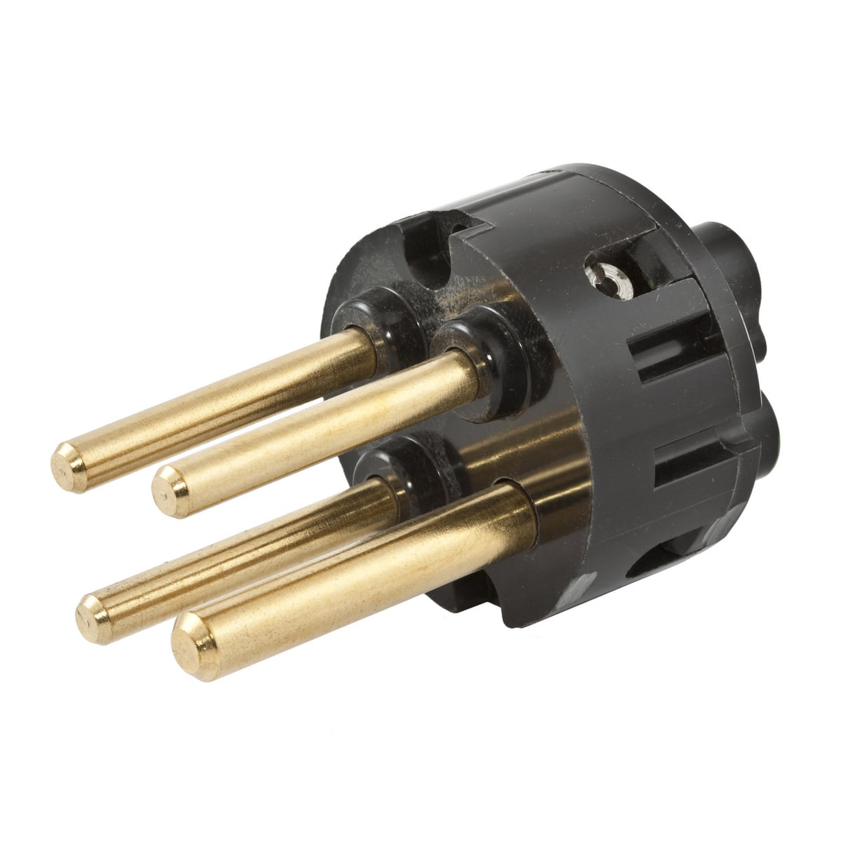 IN330BM Heavy Duty Male Standard Watertight Screw Mount Plug/Inlet Interior, 250 V AC, 30 A, 2 Poles, 3 Wires, Screw Terminal Connector