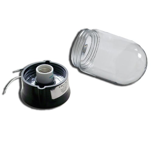 15055 15000 Luminaire Globe, 60 W Lamp, For Use With A Series 60 W A19 Incandescent, Compact Fluorescent and LED Lamp, Polycarbonate