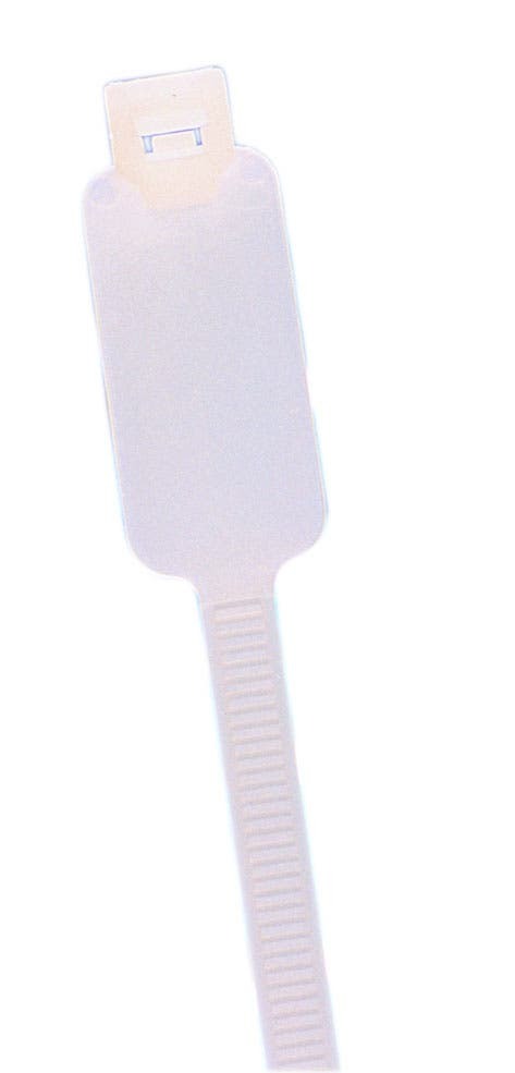 IT1MID-C Identification Cable Tie, 4 in L x 0.1 in W x 0.044 in THK, Natural, Nylon 6.6
