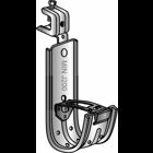 2" J-Hook, Right Angle Bracket and Set Screw Beam Clamp Assembly, Beam Clamp Fits up to 1/2" Flange, Includes Plastic Wire Retaining Clip, Pre-Galvanized/Zinc