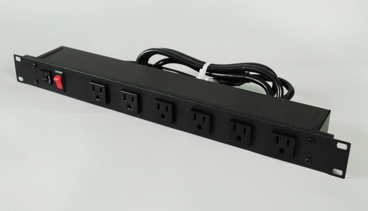 Plug-In Outlet Center Unit; 6 ft, 6 Outlets, 15 Amp, 120 Volt