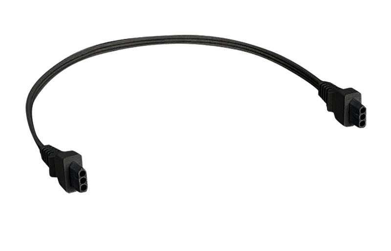 JC3 8IN WH 3-Wire Indoor Jumper Cord, 8 in, For Use With Pro-Series LED, Fluorescent, Halogen, Xenon Undercabinet Fixtures, White
