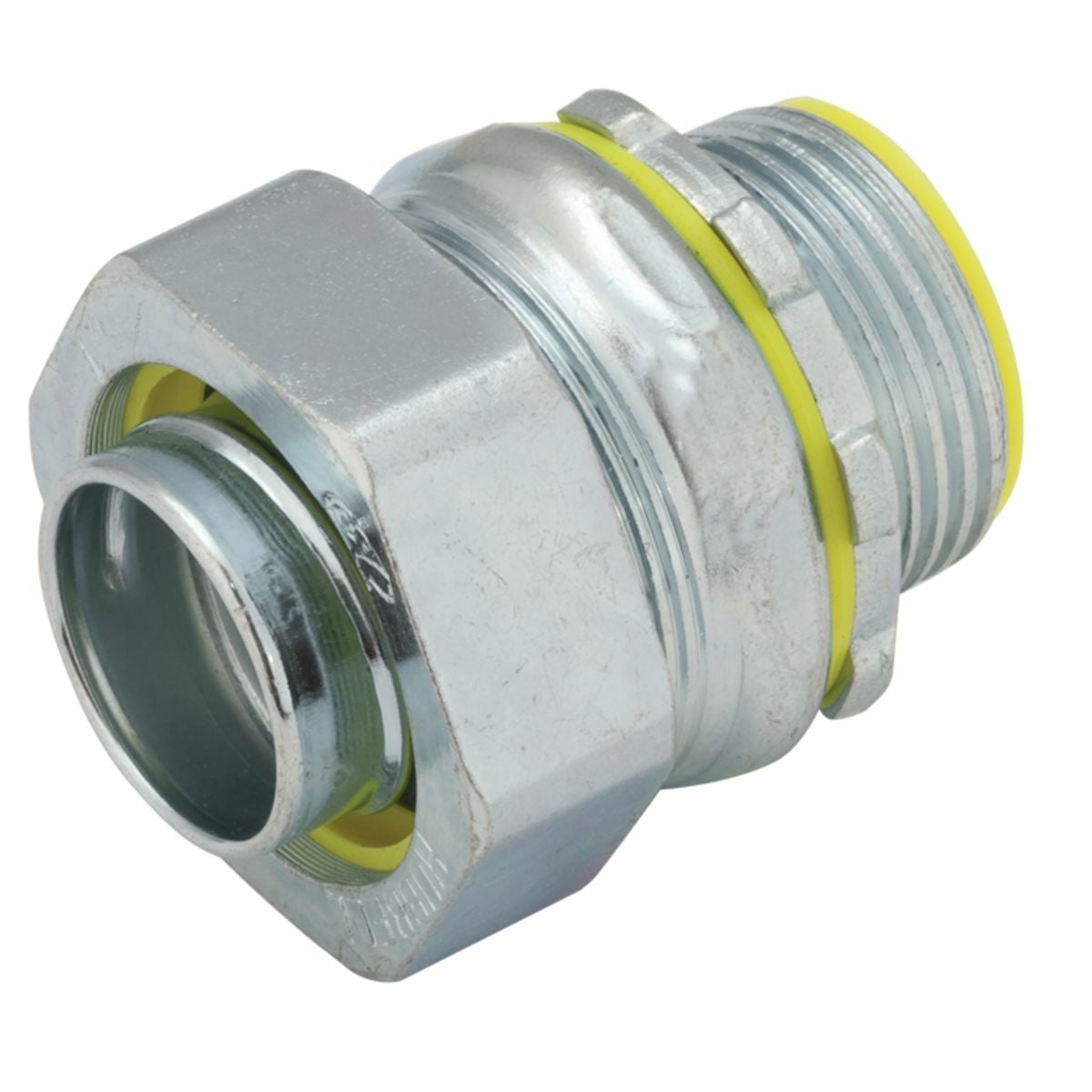 K1251 Insulated Straight Conduit Connector, 1-1/4 in Trade, Malleable Iron/Steel, Electro-Plated Zinc