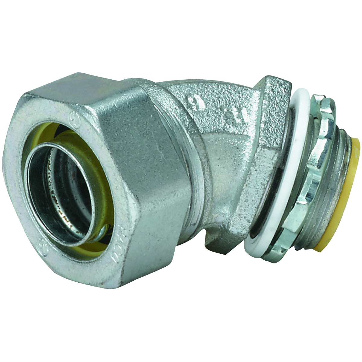 K20091 K Series Insulated Liquidtight Connector, 2 in Trade, 90 deg, Malleable Iron/Steel, Electro-Plated Zinc