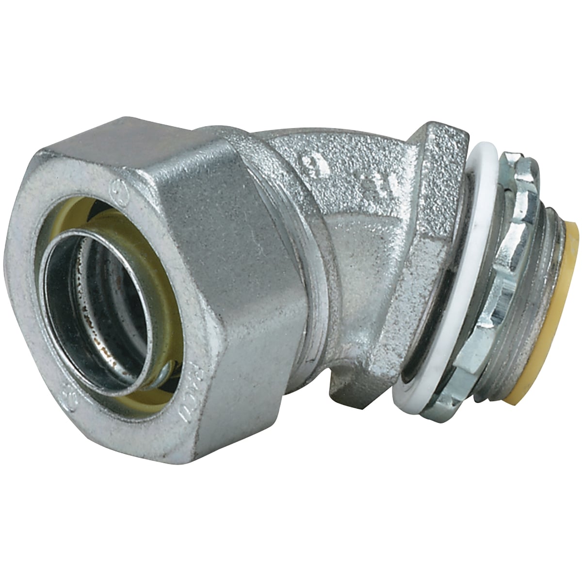 K30091 K Series Insulated Liquidtight Connector, 3 in Trade, 90 deg, Malleable Iron/Steel, Electro-Plated Zinc