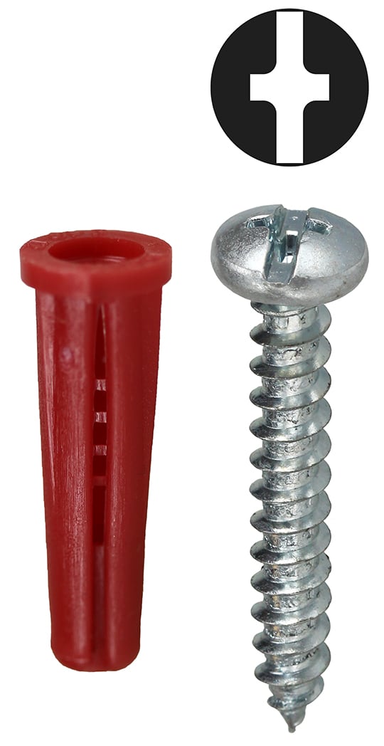 K6CO 4610 Screw Anchor Kit, #10 x 1 in Size, 201 Pieces, Nylon