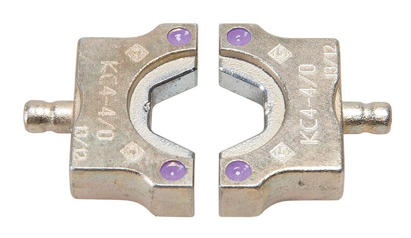 KC4-4/0 Crimping Die Set, Copper, Purple