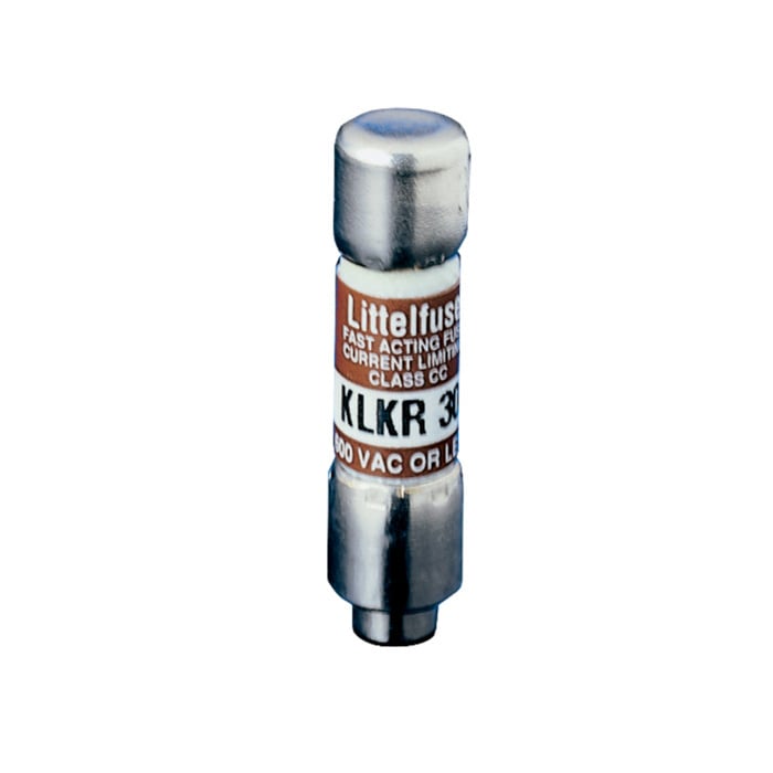 KLKR007 Powr-Gard High Speed North American Style Fast Acting Fuse, 7 A, 600 V AC/300 V DC, 20/200 kA Interrupt, CC Class, Cartridge Body