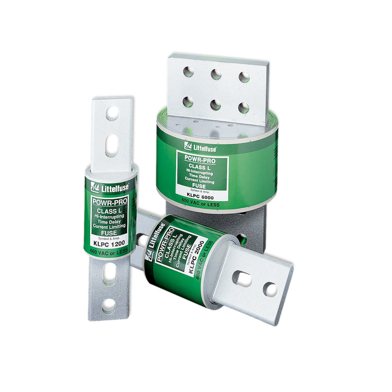 KLPC600 Powr-Gard Current Limiting Time Delay Fuse, 600 A, 600 V AC/480 V DC, 20/200 kA Interrupt, L Class, Cylindrical Body