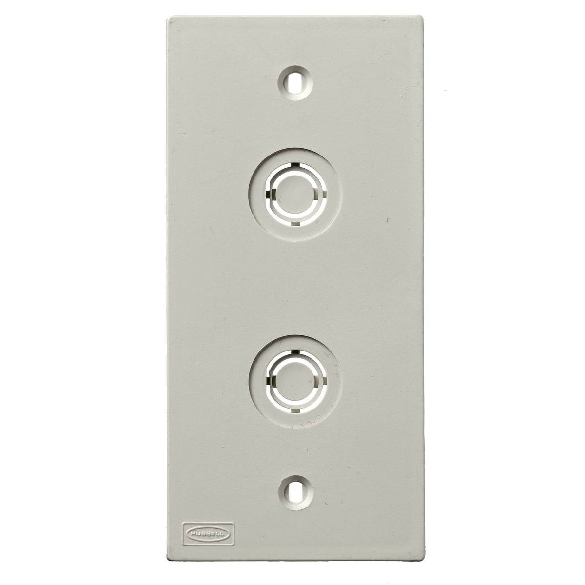 KP212 KP Series 1-Gang Non-Metallic Molded Standard Faceplate, For Use With PlugTrak PT1/PP1/PL1/PW1/PW2/PB2/PB3/PS3 Series Raceway, Plastic, Off-White