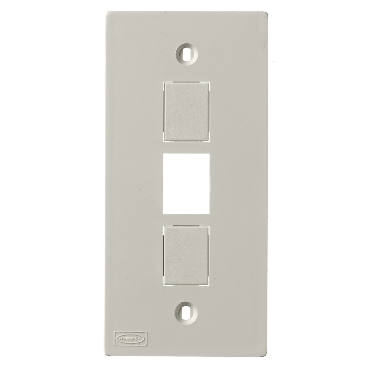 KP2163 KP Series 1-Gang Non-Metallic Molded Standard Faceplate, For Use With PlugTrak PT1/PP1/PL1/PW1/PW2/PB2/PB3/PS3 Series Raceway, PVC, Off-White
