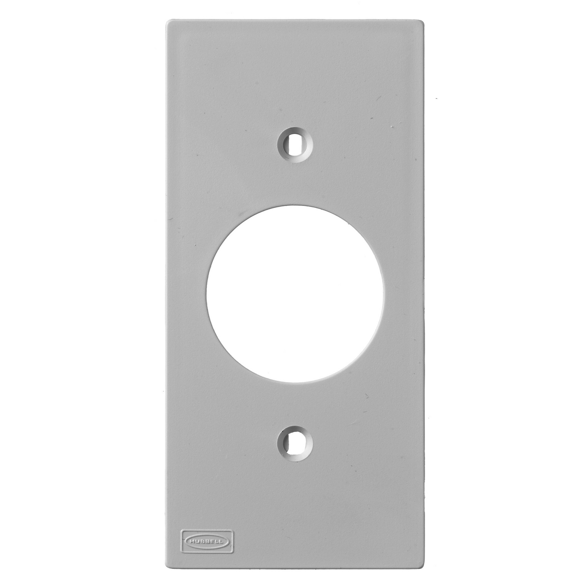 KP7GY KP Series 1-Gang Molded Non-Metallic Single Standard Receptacle Faceplate, 1.4 in Opening, For Use With PT1, PP1, PL1, PW1 and PB2 Series Non-Metallic Raceway, Gray