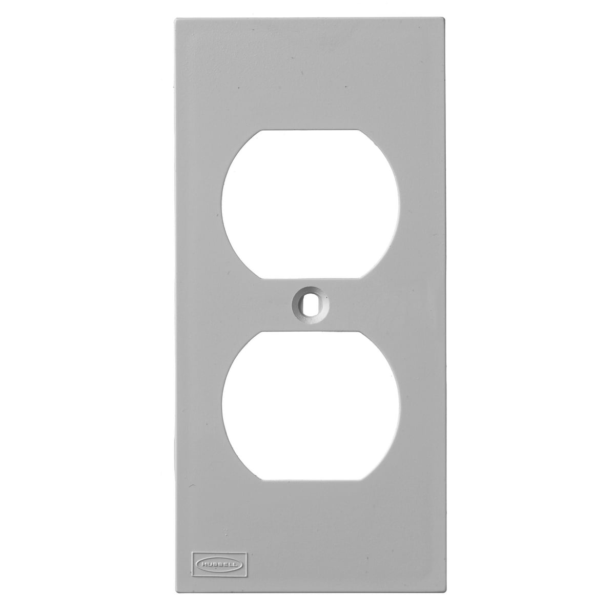 KP8GY KP Series 1-Gang Molded Non-Metallic Standard Device Plate With Duplex Opening, For Use With PlugTrak PT1, PP1, PL1, PW1, PW2, PB2, PB3, PS3 Raceways, Utility Box, Gray