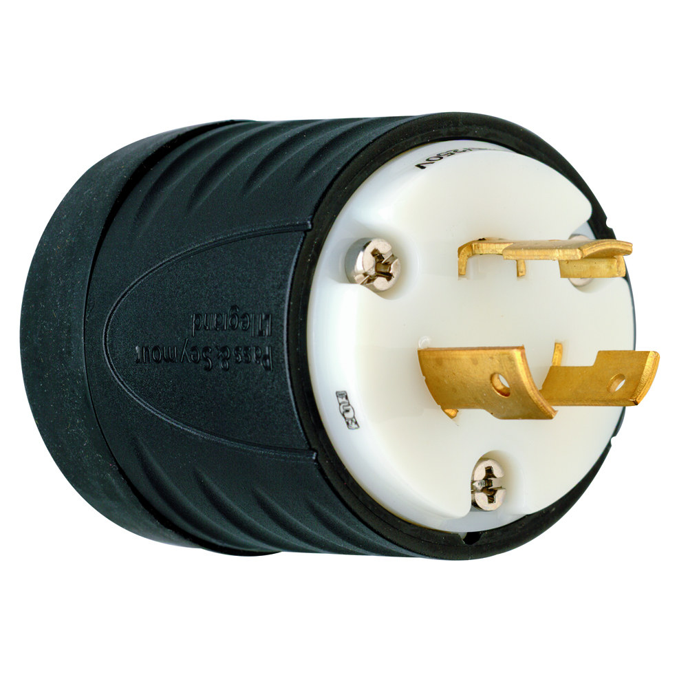 L1020P 20 Amp NEMA Plug L1020 - Black Back, White Front Body