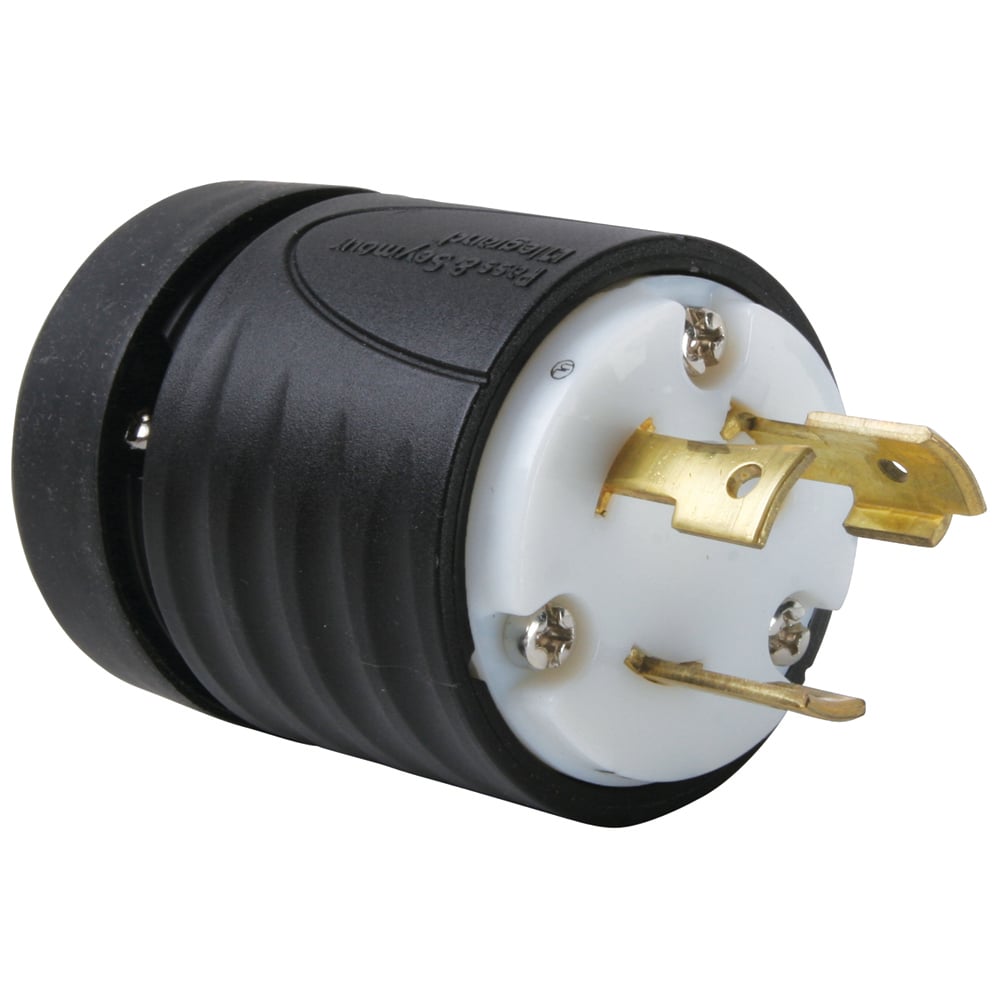 L1030P 30A NEMA L1030 Plug - Black Back, White Front Body