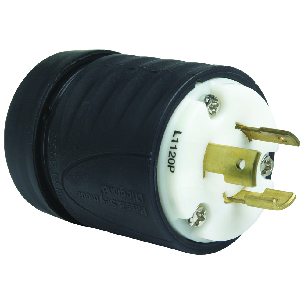 L1120P 20 Amp NEMA Plug L1120 - Black Back, White Front Body