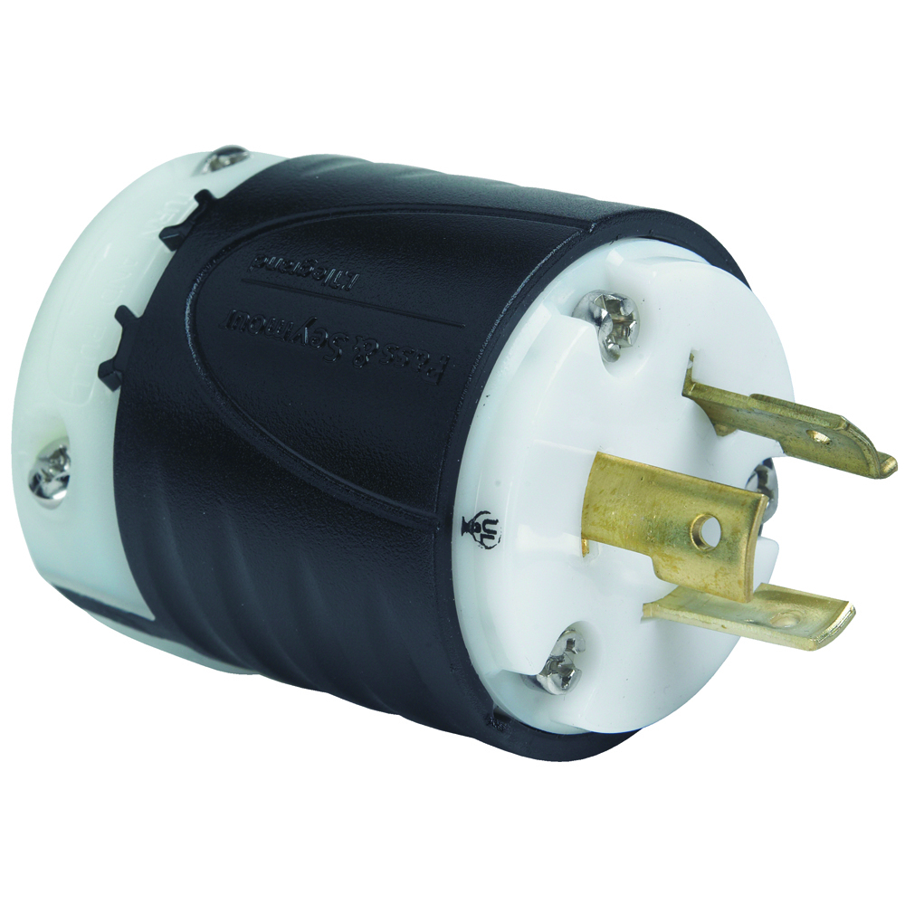 L1220P 20 Amp NEMA Plug L1220 - Black Back, White Front Body