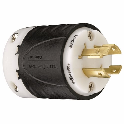 L1420P 20 Amp NEMA Plug L1420 - Black Back, White Front Body
